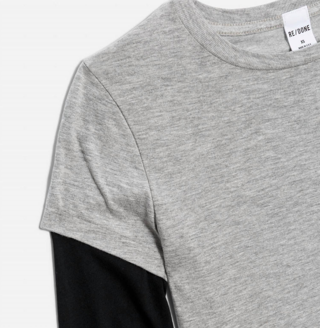 Women's Slim Layer Long Sleeve Top In Grey/black