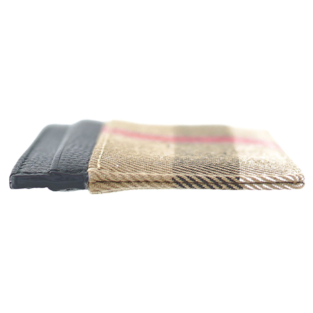 Card Holder Sandon Black Leather Fabric