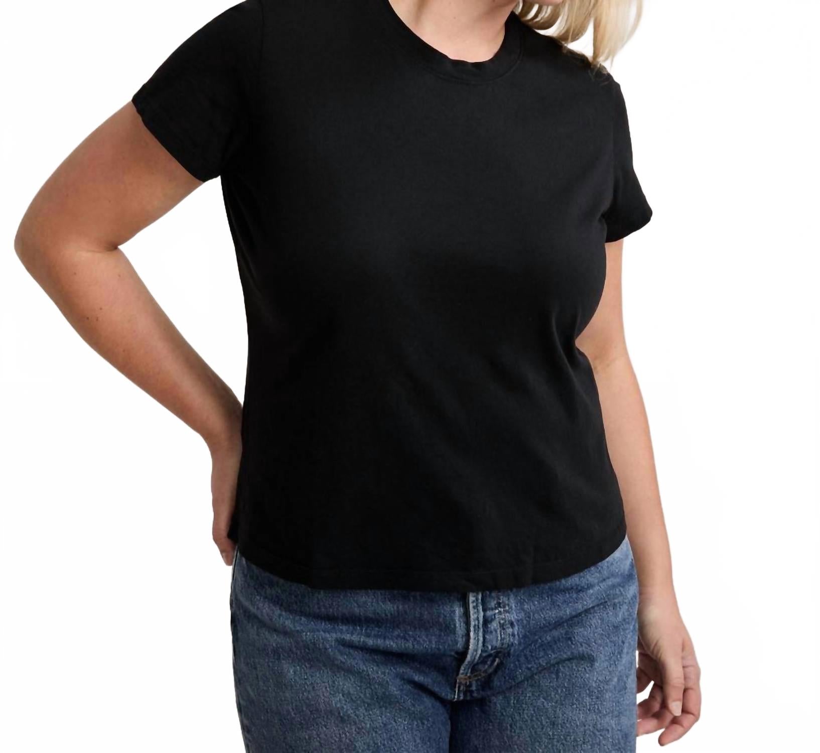 Charlotte Crew Neck Tee In Black