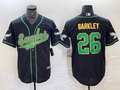 Men's Philadelphia Eagles Saquon Barkley #26 Black Game Jersey1 Joint Edition