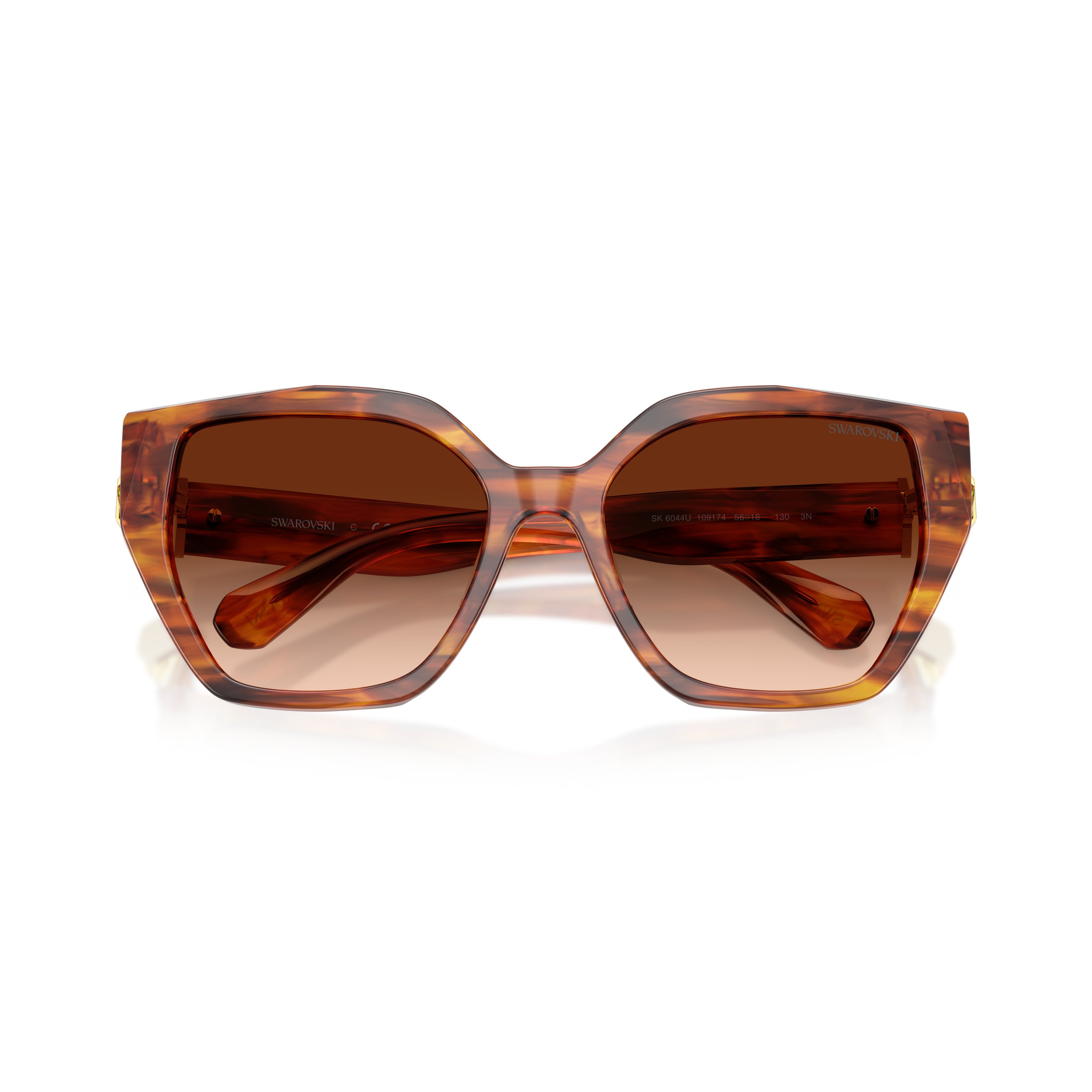 0Sk6044U Oversized Geometric Sunglasses with Tortoiseshell Acetate