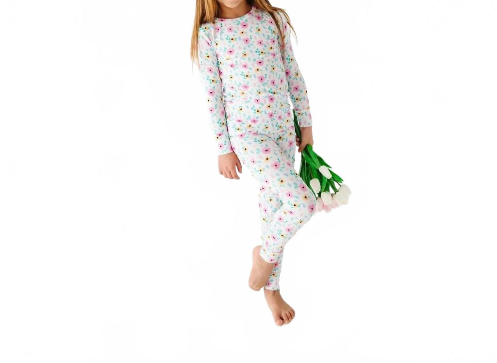 Peeps And Petals Two Piece Pajamas In White