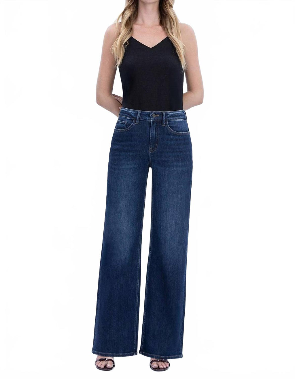 Super High Rise Jeans In Dark Blue