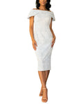 Terani Couture Solid Midi Dress