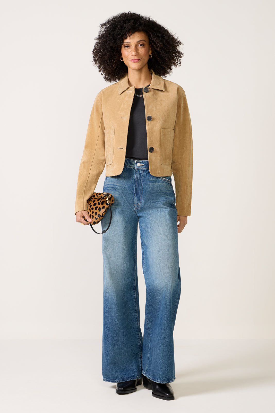 Women's Crop Suede Jacket