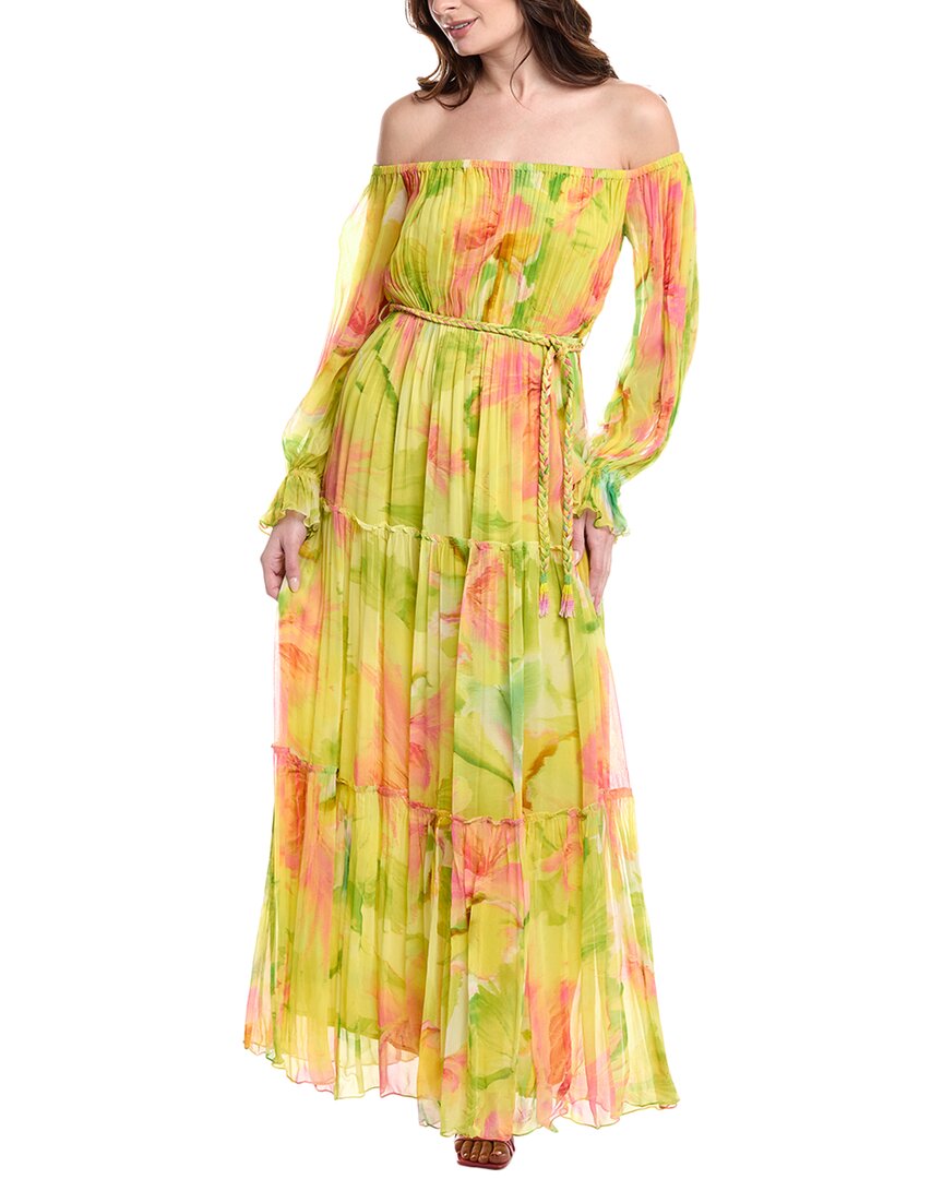Hemant & Nandita Tiered Off-The-Shoulder Maxi Dress