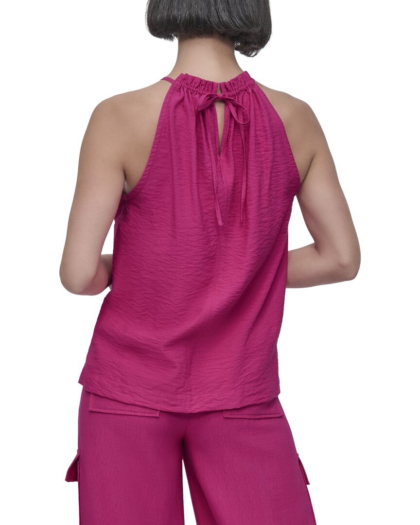DKNY Halter Crinkle Blouse