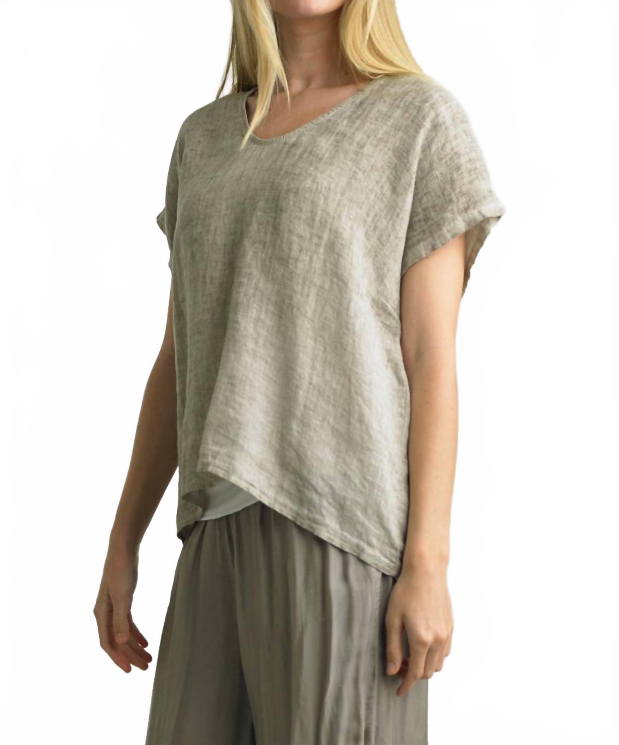Love Me At My Best Scoop Neck Top In Beige