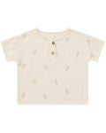 Rylee + Cru Collective Woven Henley T-Shirt