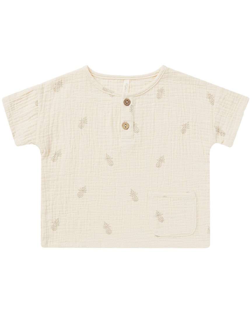 Rylee + Cru Collective Woven Henley T-Shirt