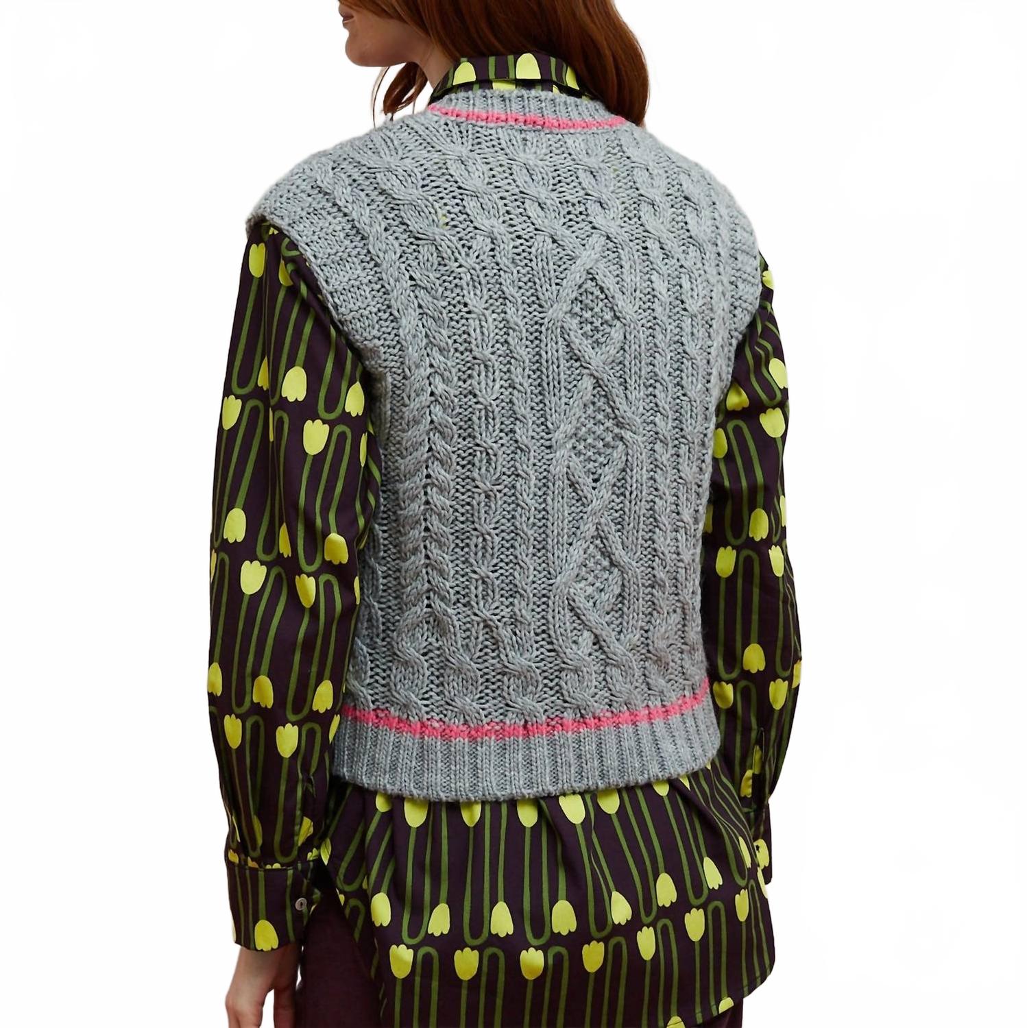Knit Vest In Nest Gris