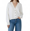 Alani Cashmere Cardigan In Antique White