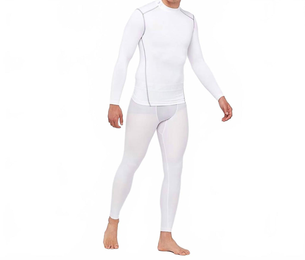 Men's Coldgear Compression Mock Top In White