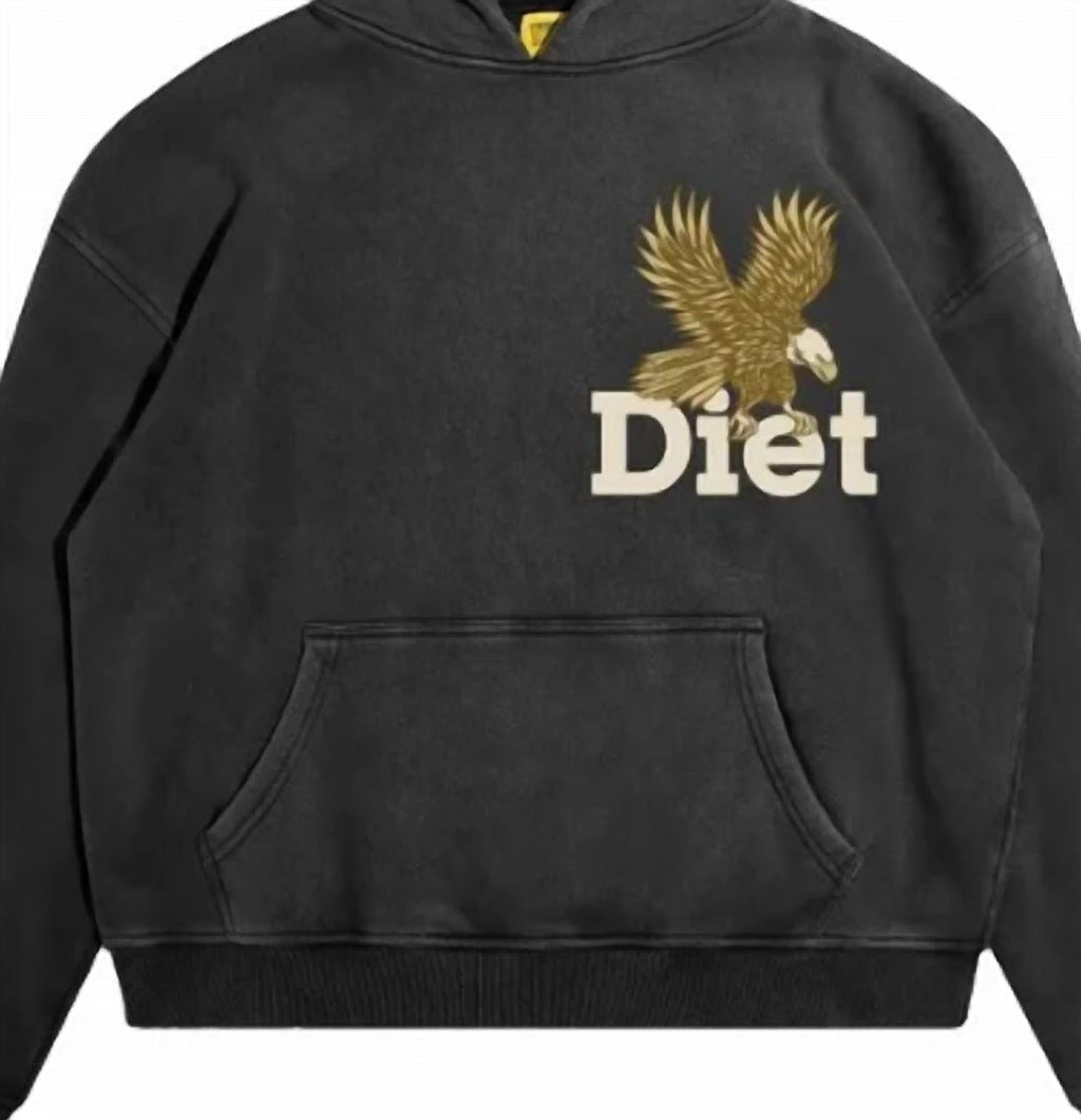 Men's Winged Eagle Hoodie In Vintage Black