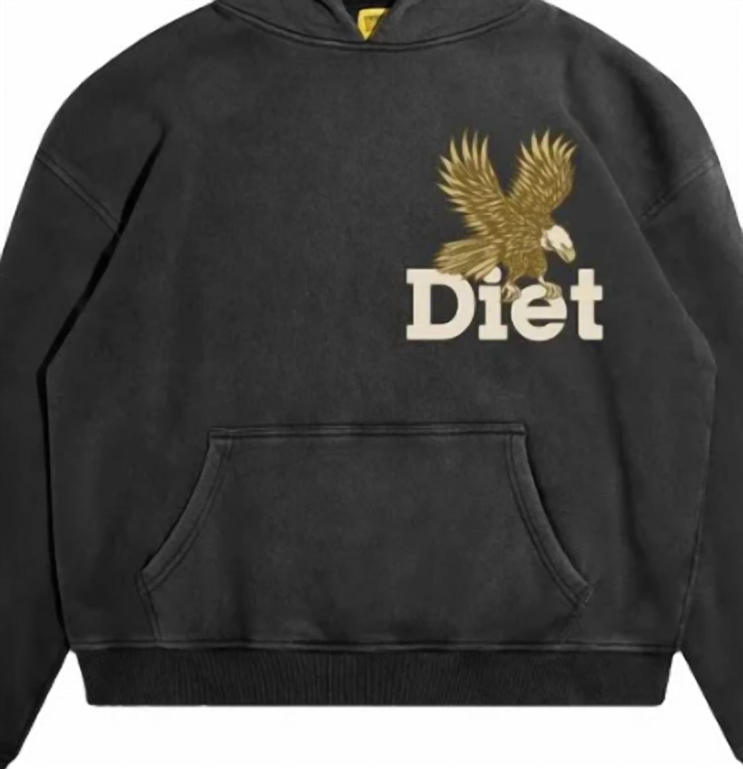 Men's Winged Eagle Hoodie In Vintage Black