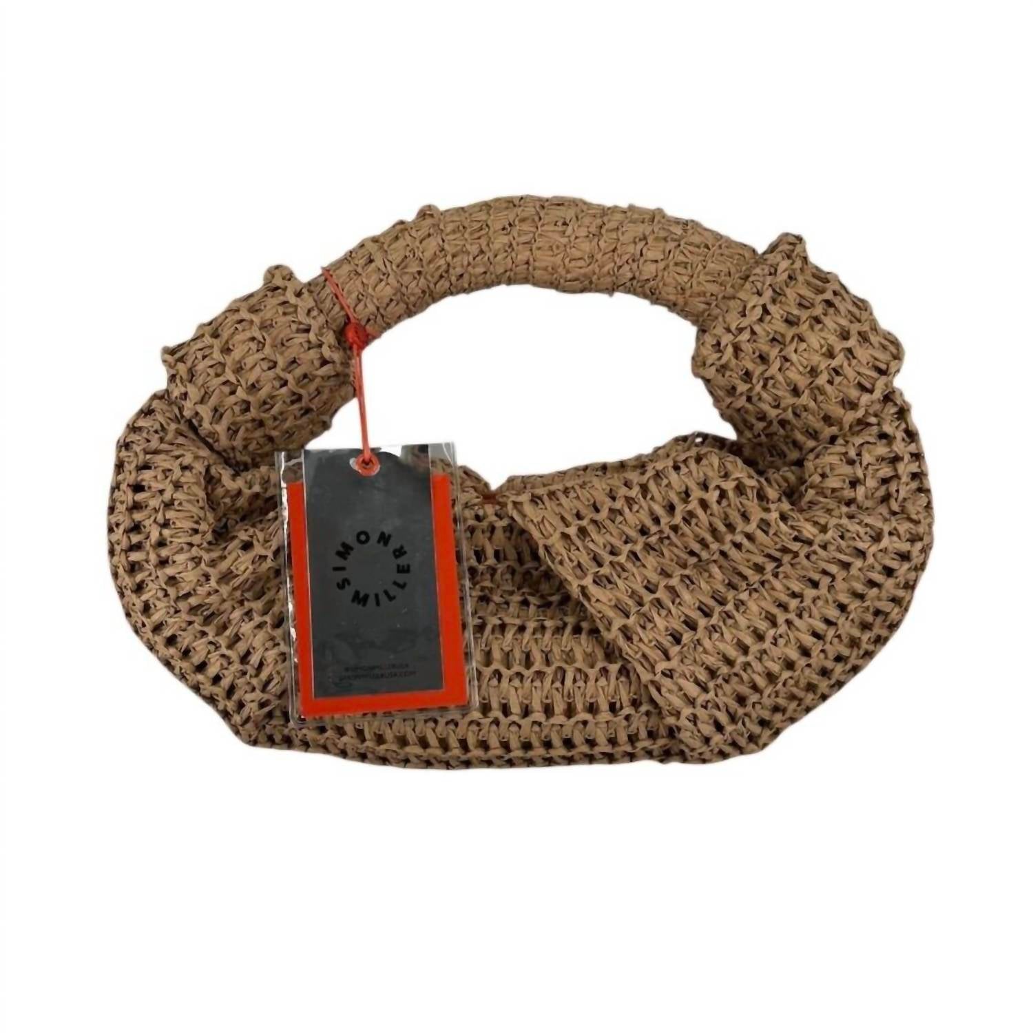 Women's Raffia Lopsy Bag In Tan