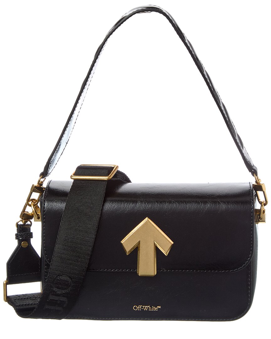 Off-White Binder Medium Leather Clutch