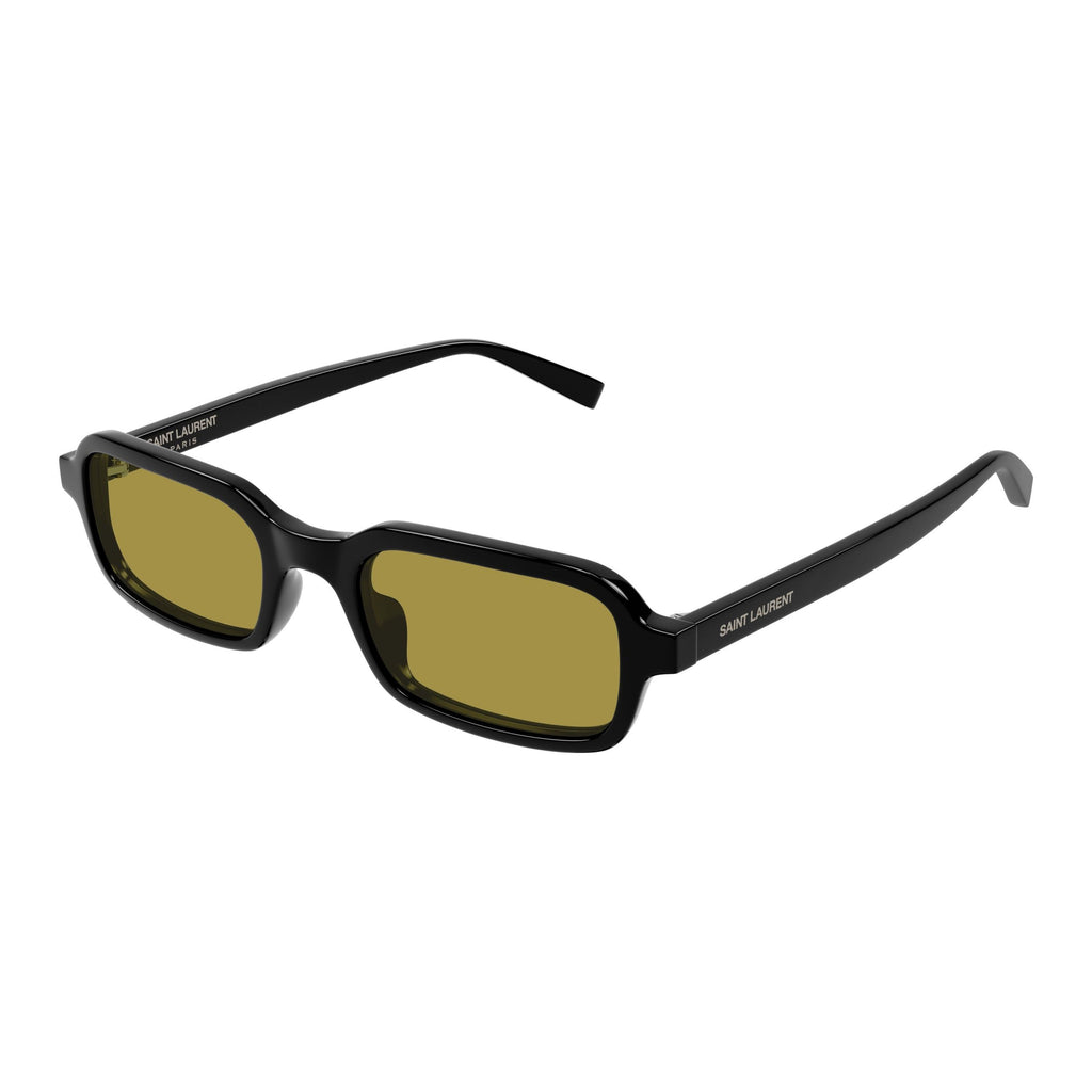 Rectangular Frame Sunglasses With Olive Green Lenses