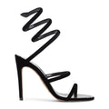 René Caovilla Velvet Snake Sandals Women