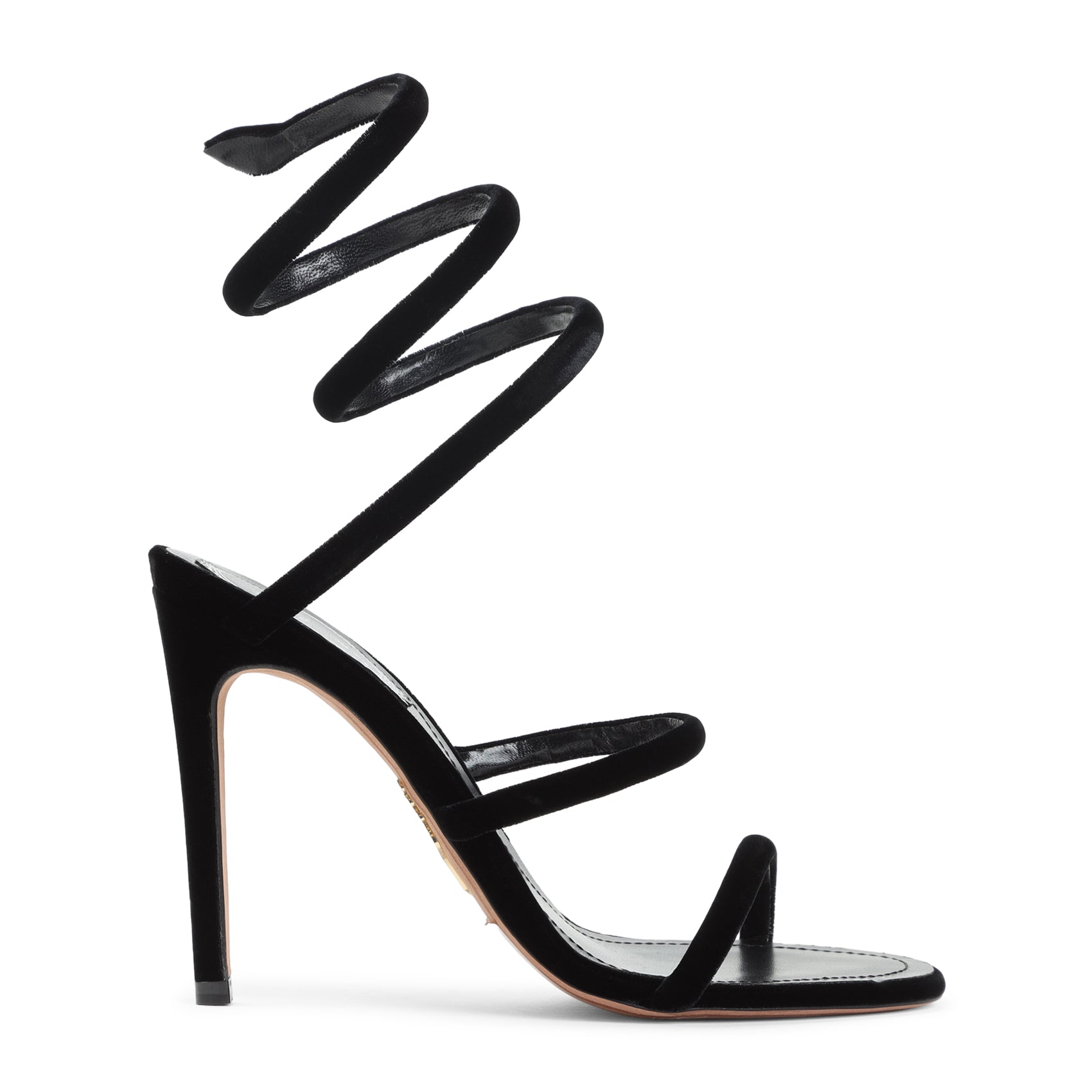 René Caovilla Velvet Snake Sandals Women