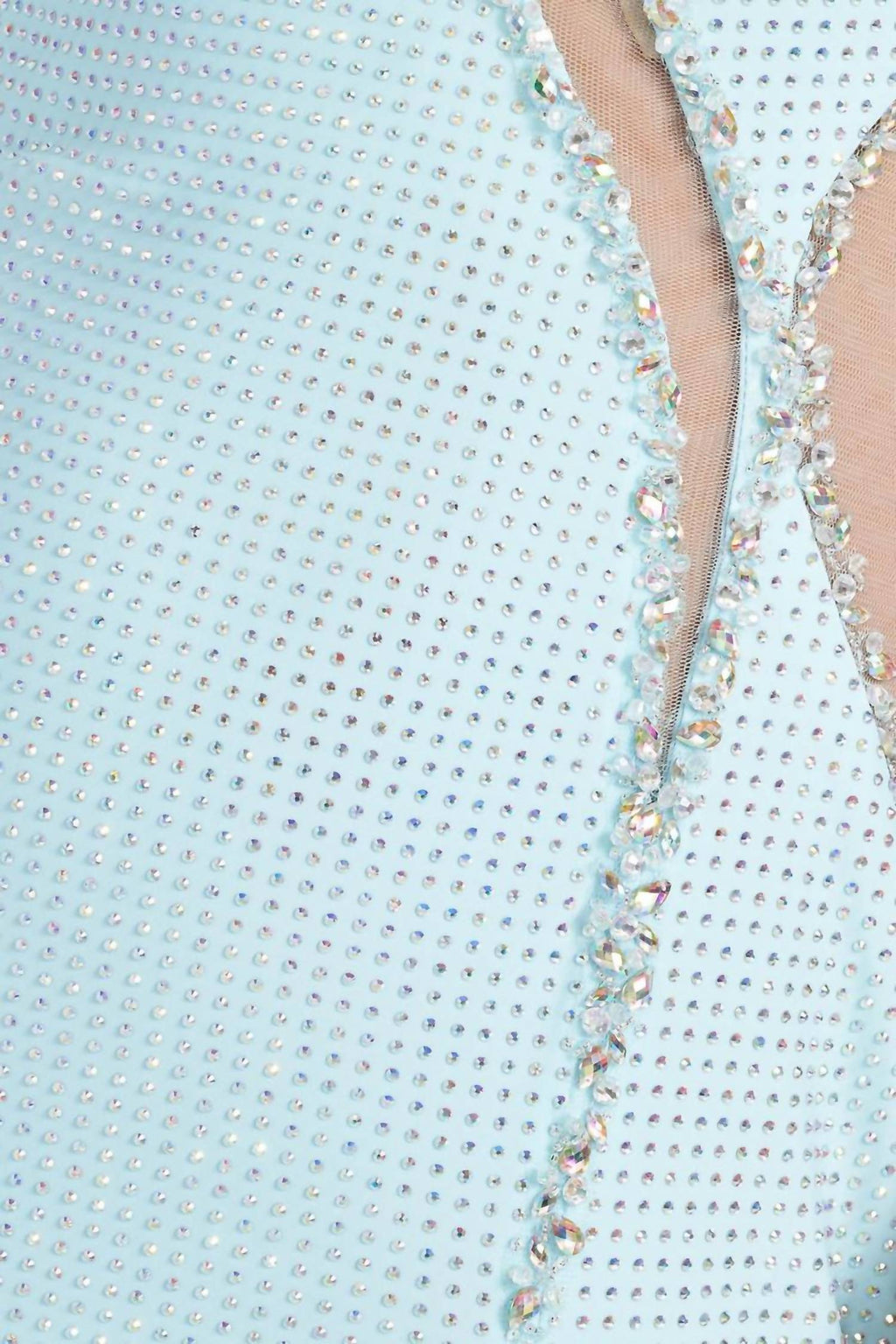 V-Neck Alluring Gown In Sky Blue