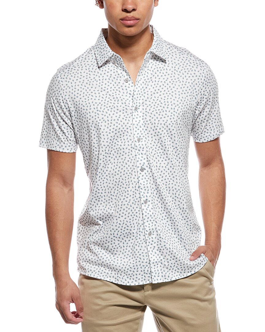 Raffi Mini Leave Print Button Shirt