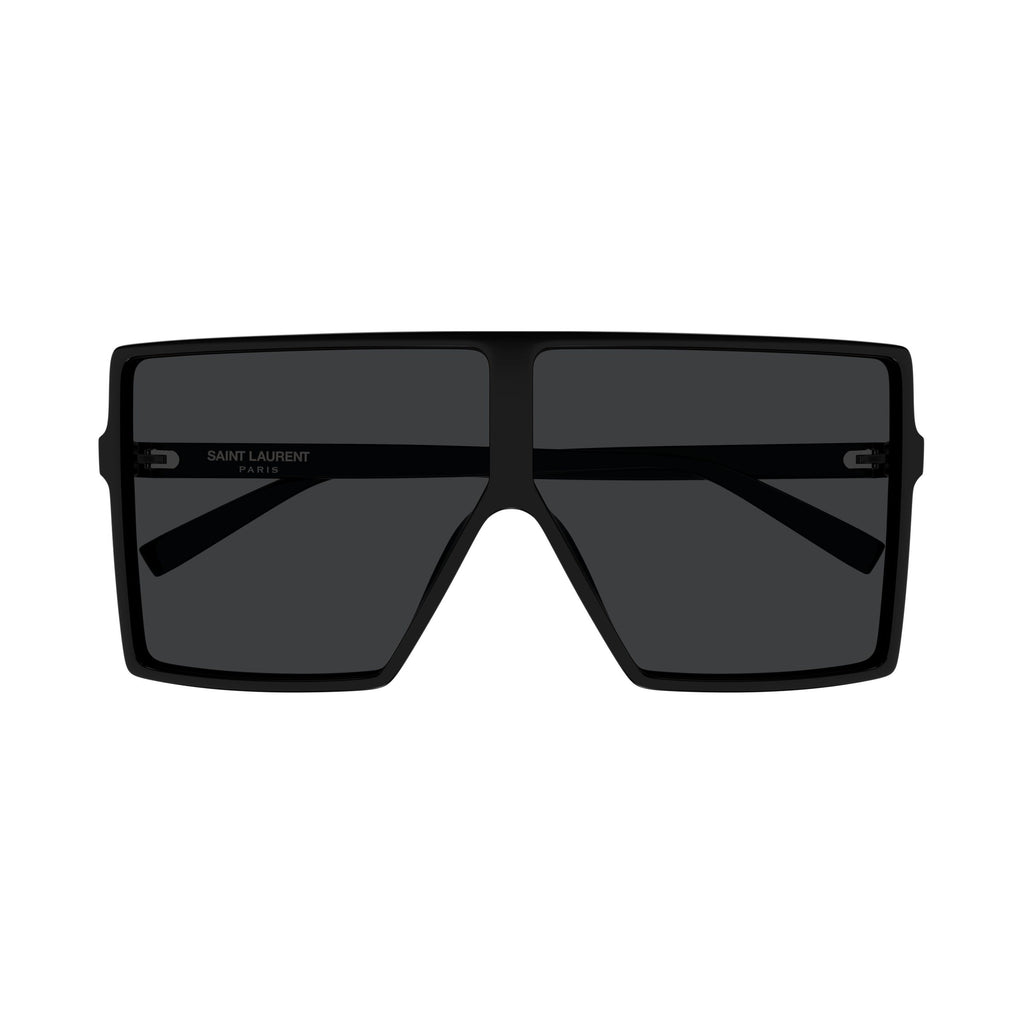 Oversized Square Black Sunglasses With Glossy Finish