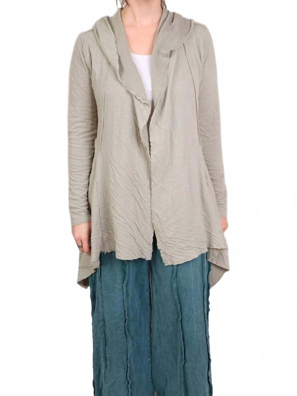 Hooded Jacket In Basalm Green