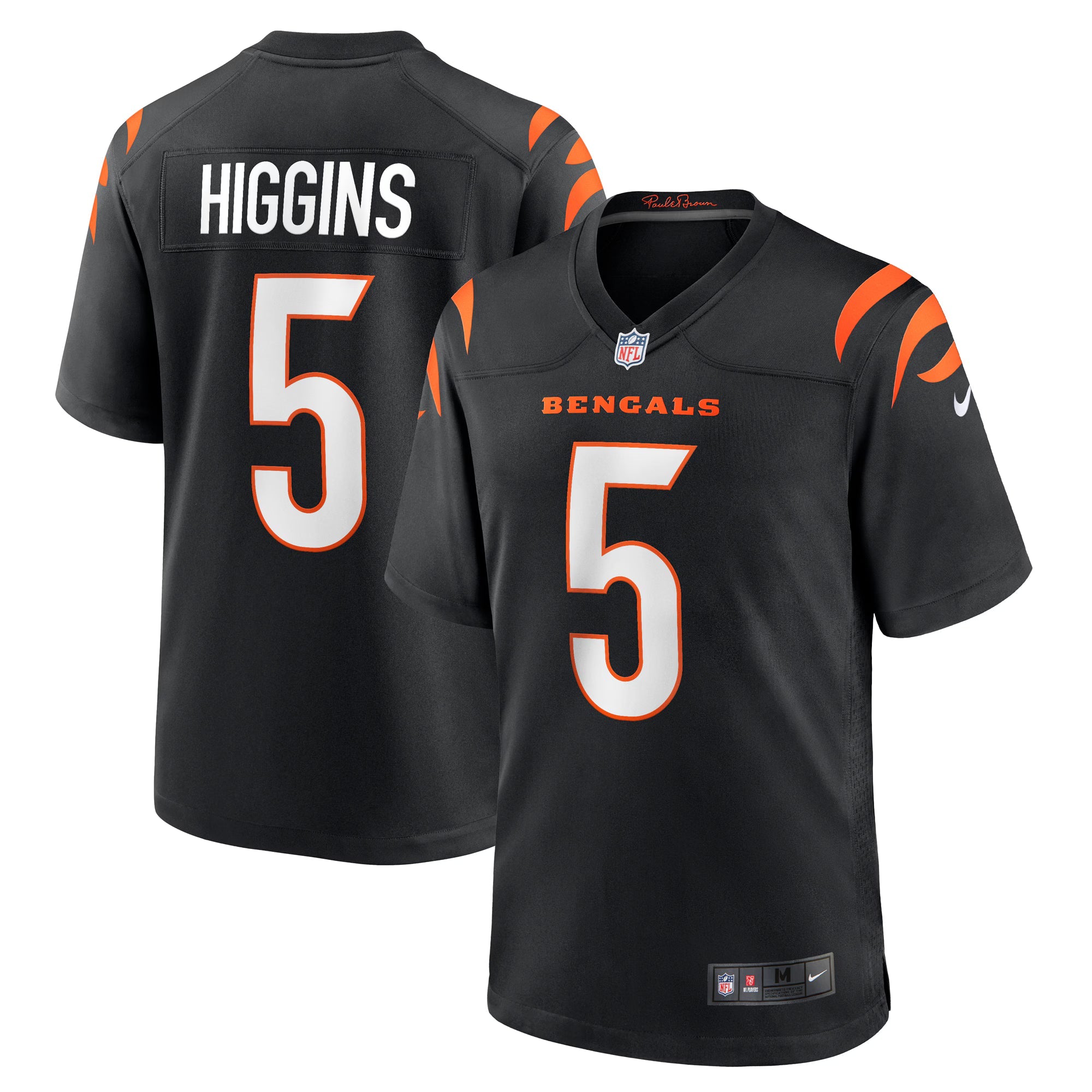 Cincinnati Bengals Tee Higgins Black Game Player Jersey