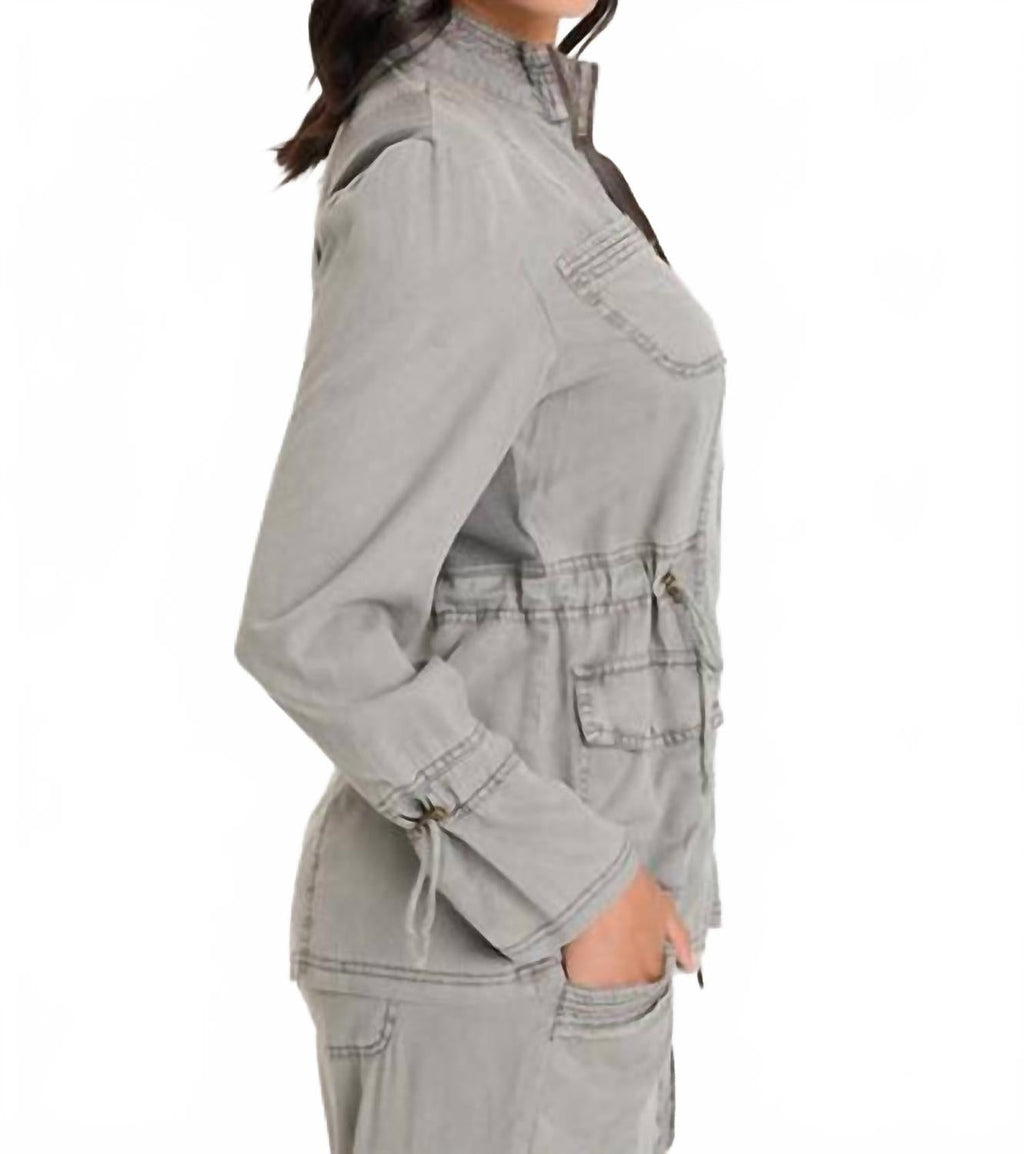 Hall Twill Jacket In Magnetic Grey Pigment