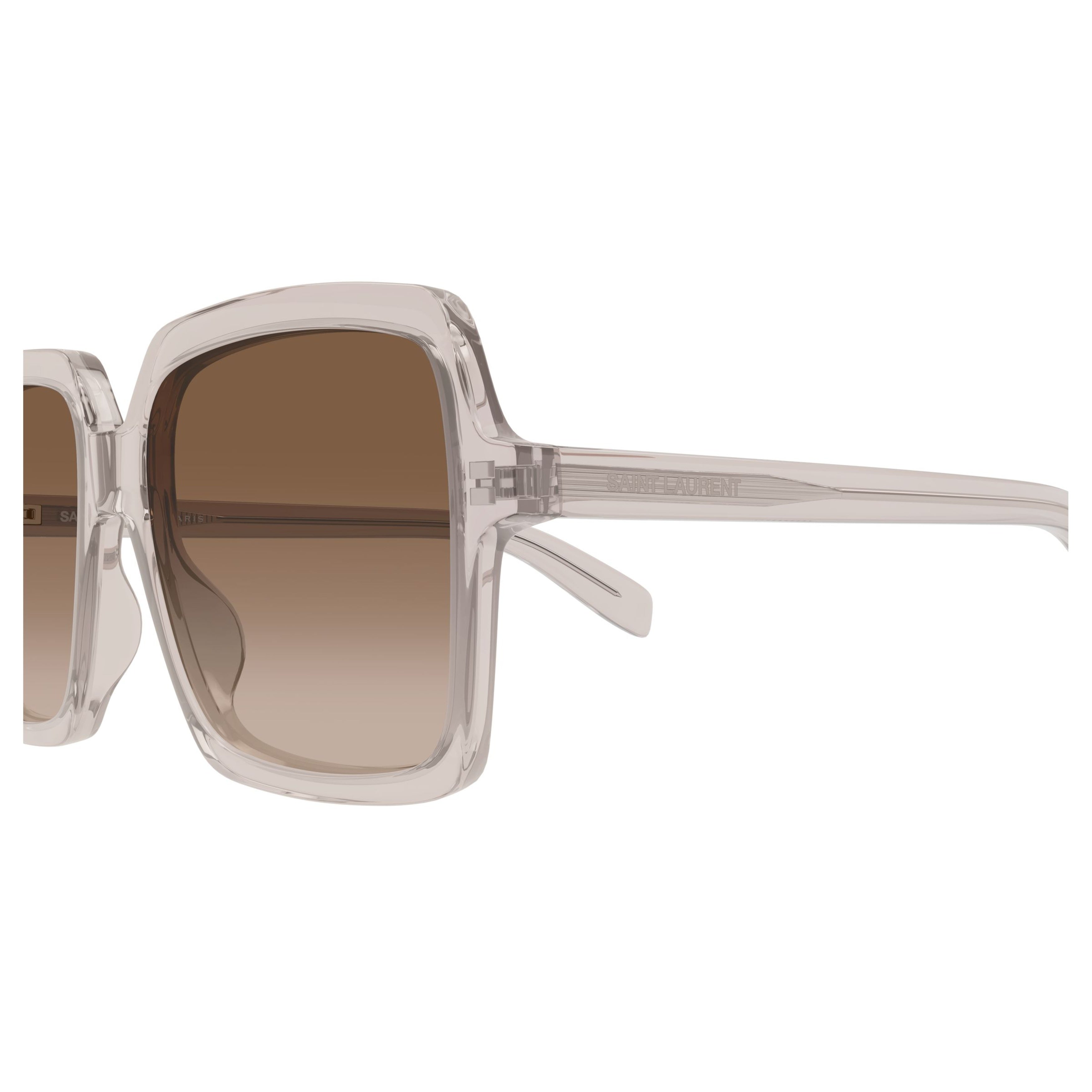 Oversized Square Sunglasses In Translucent Recycled Acetate