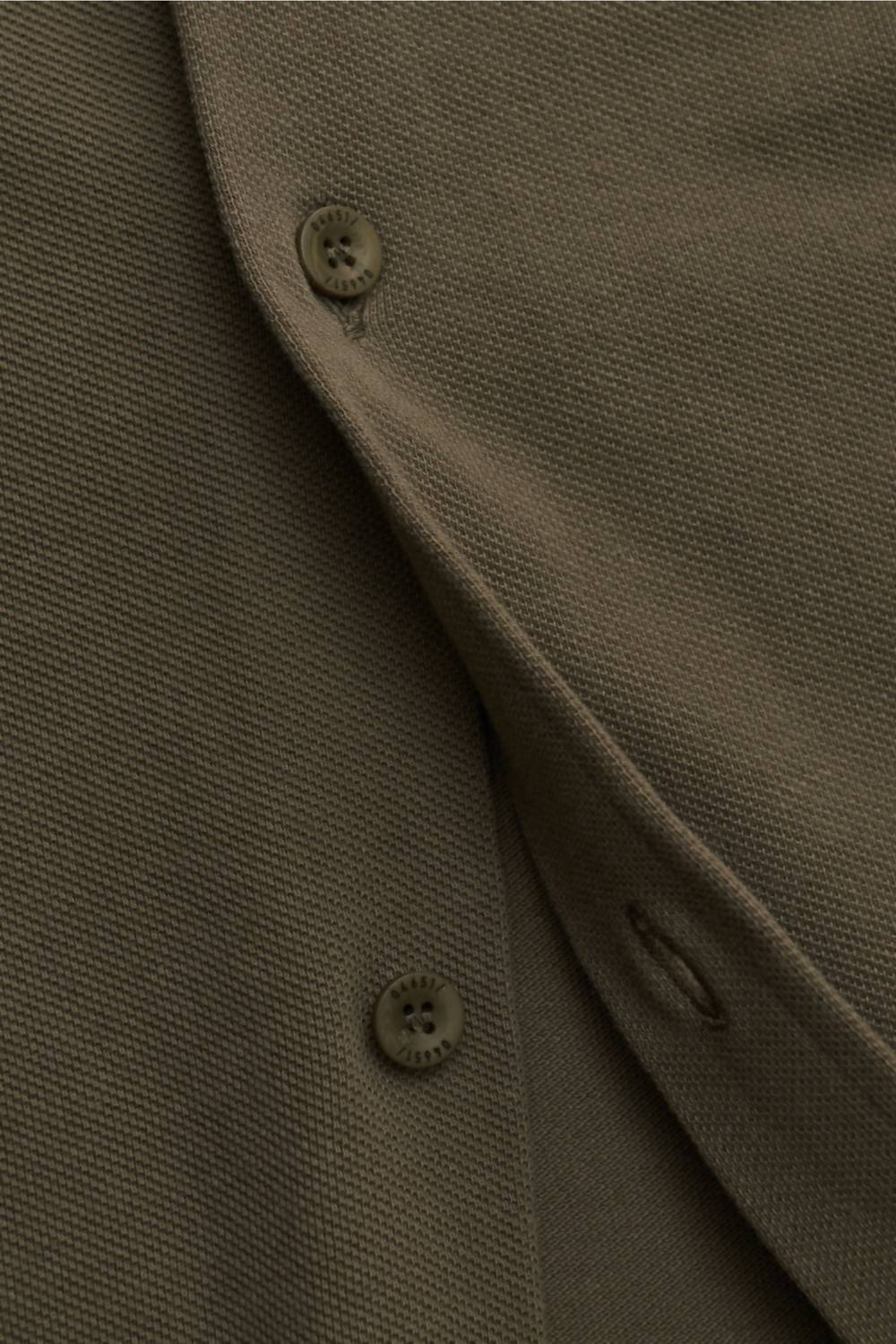 Men's Pique Long Sleeve Tee In Olive