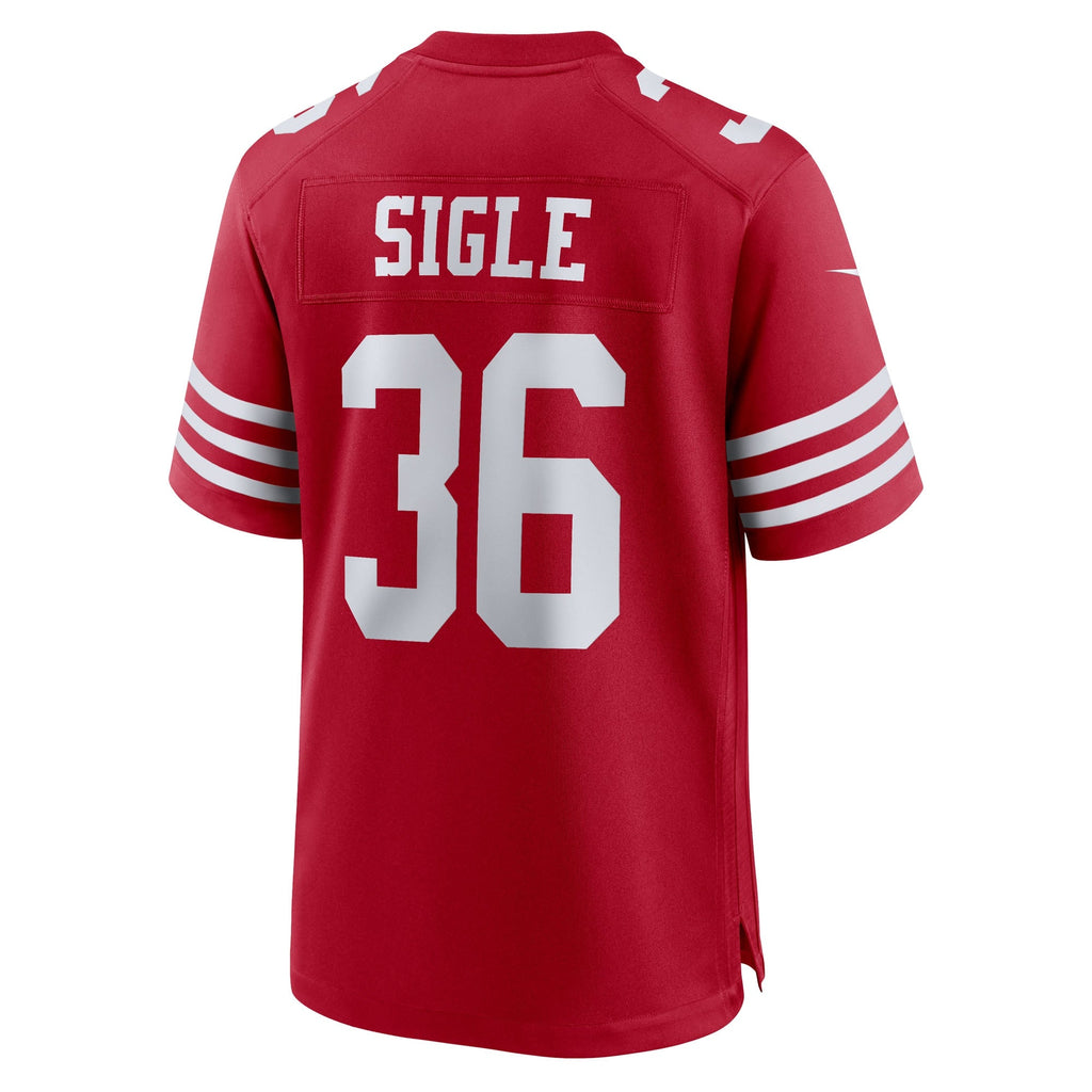 San Francisco 49ers Marques Sigle Scarlet Team Game Jersey