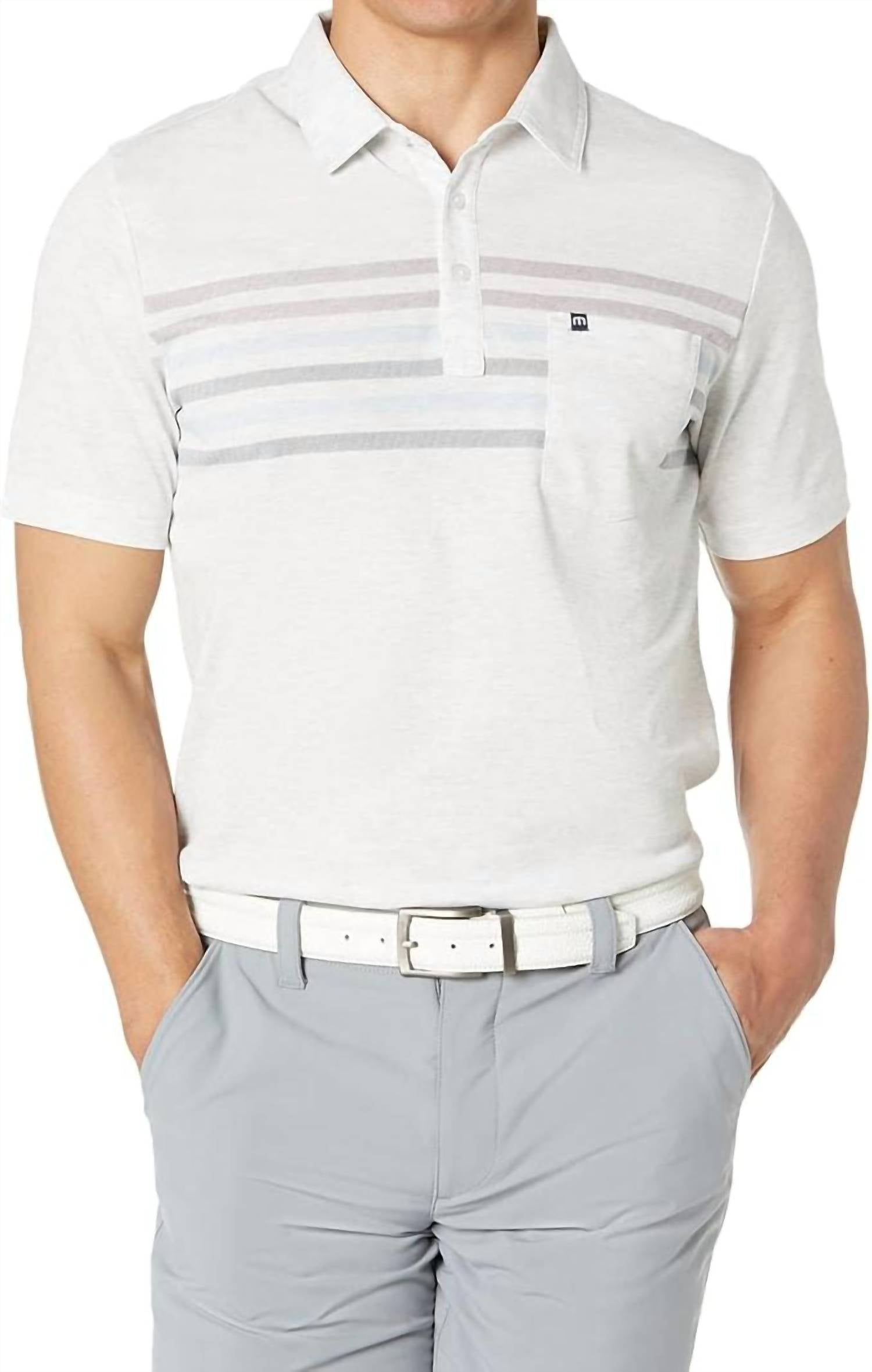 Dixie Polo Shirt In Heather White