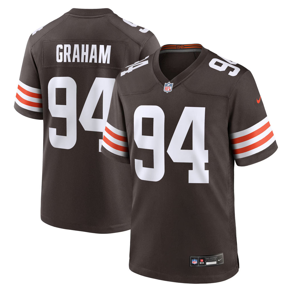 Cleveland Browns Mason Graham Brown 2025 NFL Draft First Round Pick Game Jersey