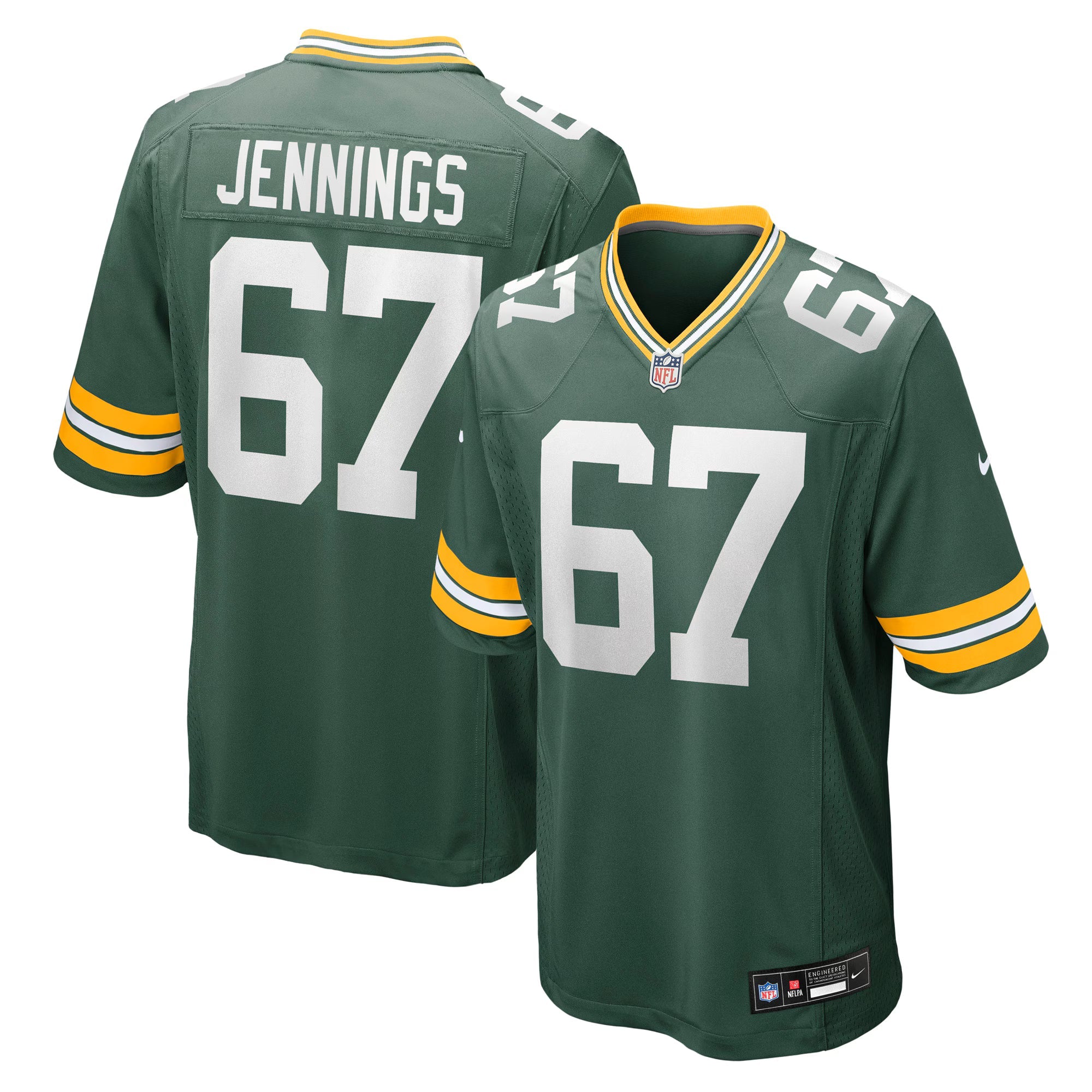 Green Bay Packers Donovan Jennings Green Team Game Jersey