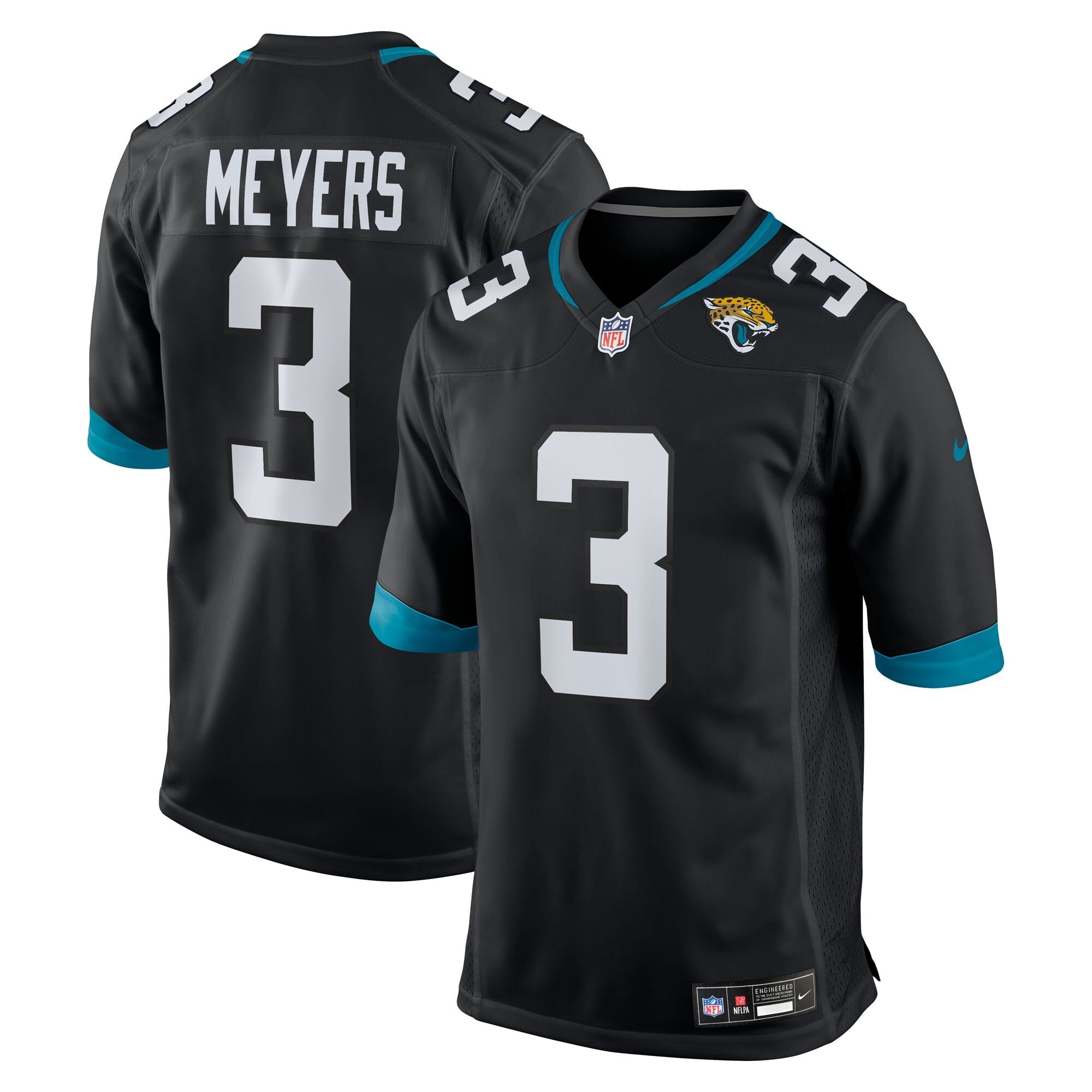 Jacksonville Jaguars Jakobi Meyers Black Alternate Game Jersey