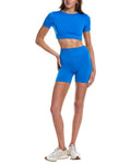 MARION 4in 2pc Open-Back Crop Top & Short Set