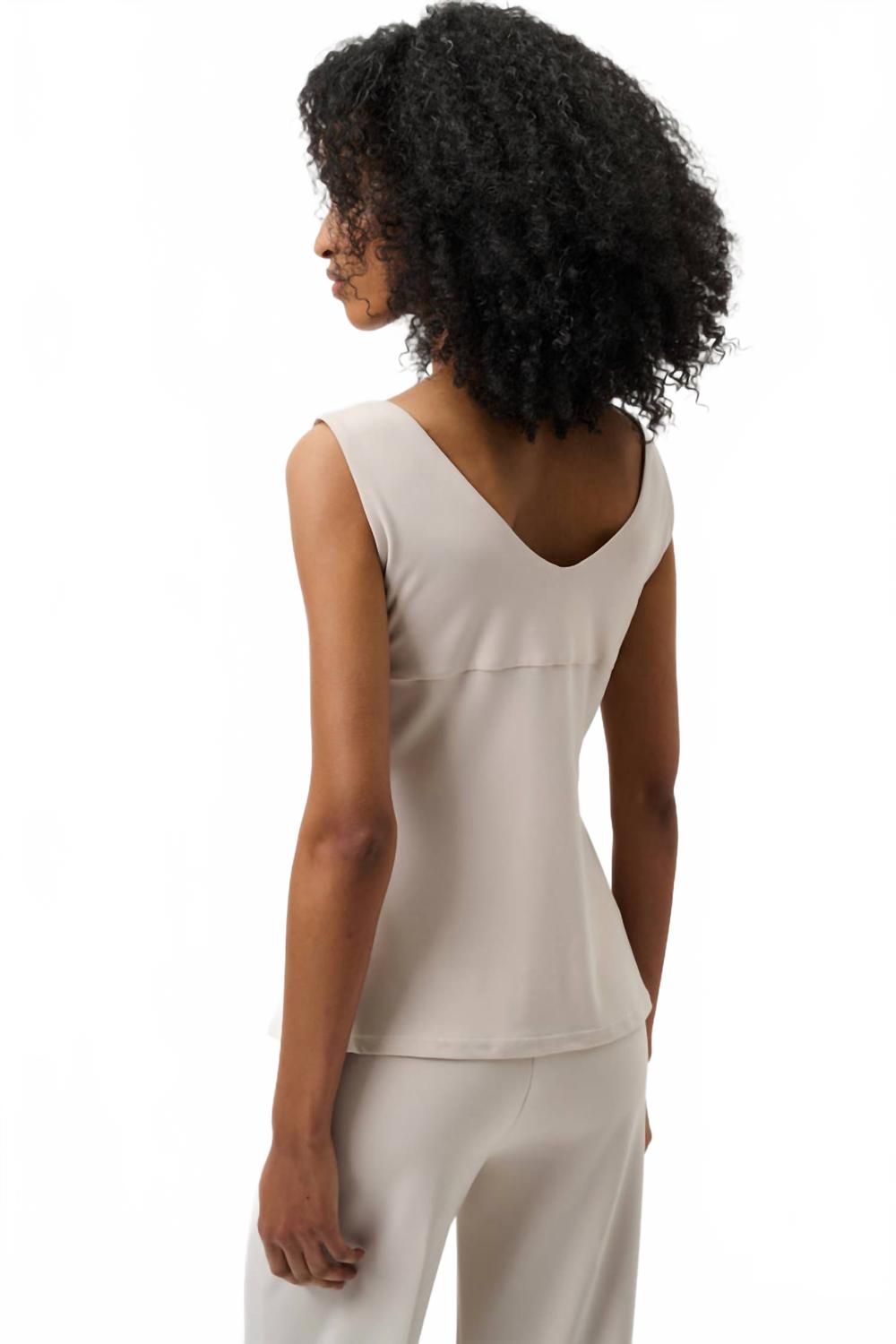 V-Neck Camisole Top In Moonstone