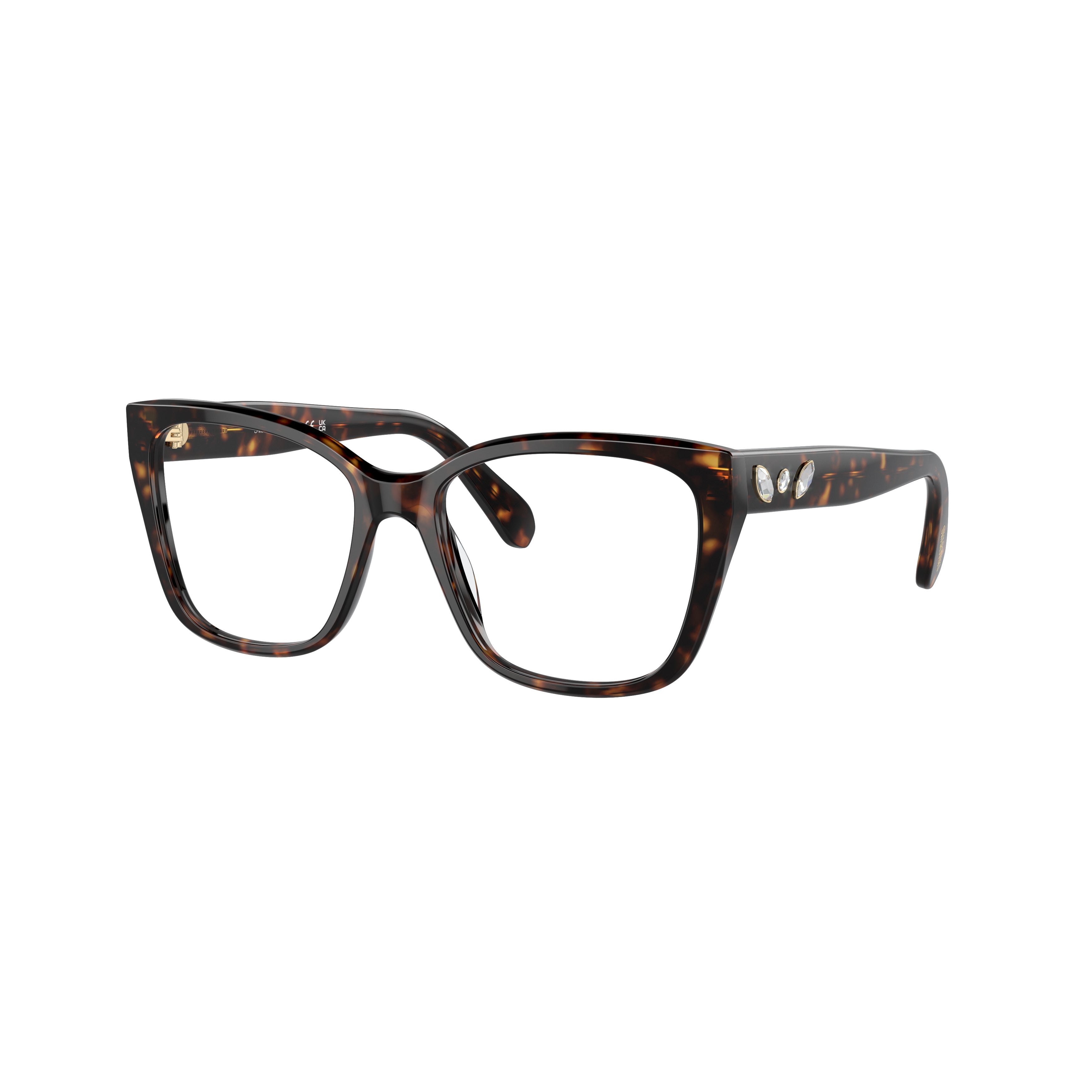 0Sk2008 Oversized Square Frame Eyeglasses with Tortoiseshell Pattern