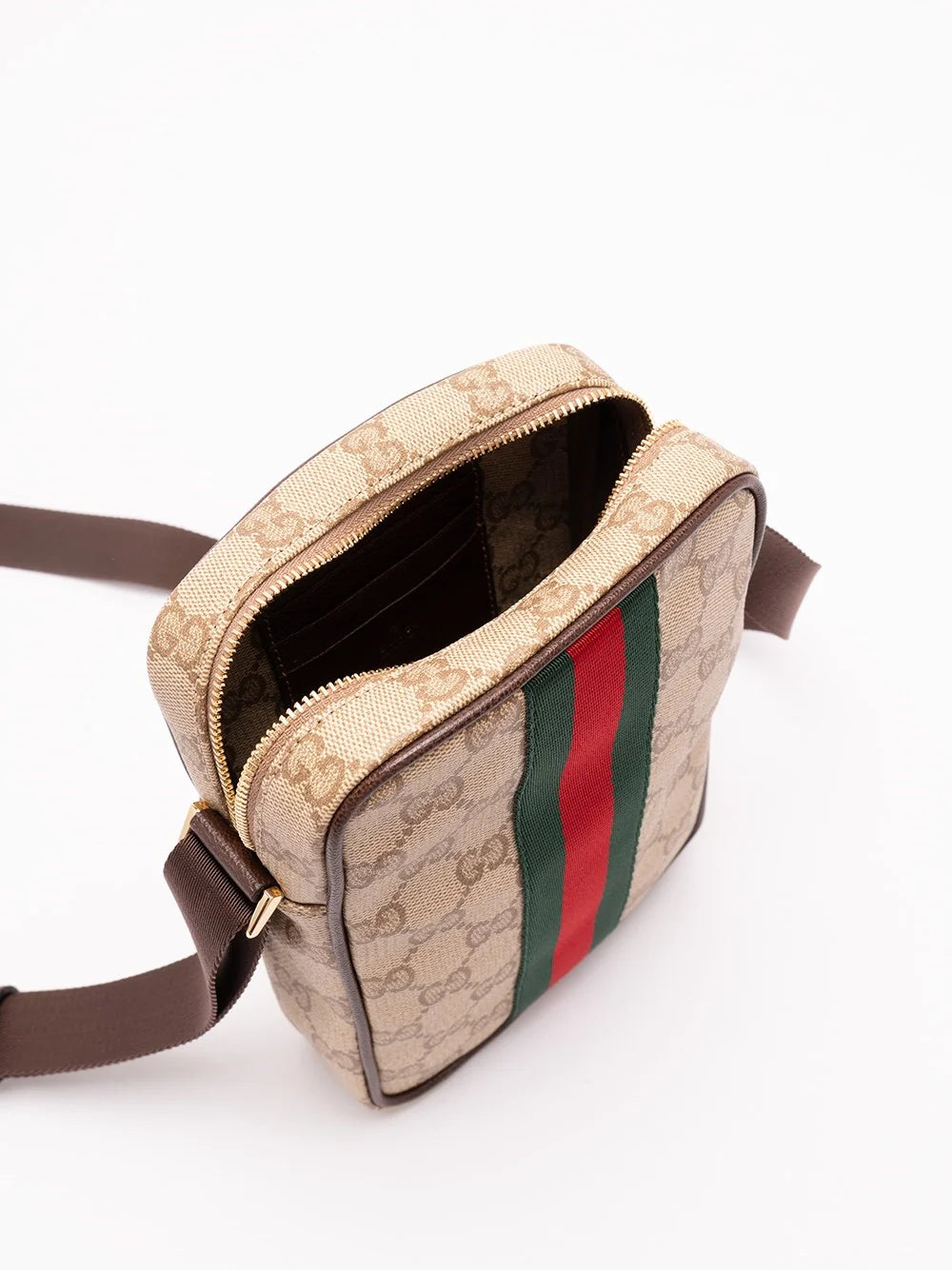 Gucci Men `Gg Coated Web` Crossbody Bag