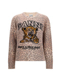 Ganni Women Tiger-Print Sweater