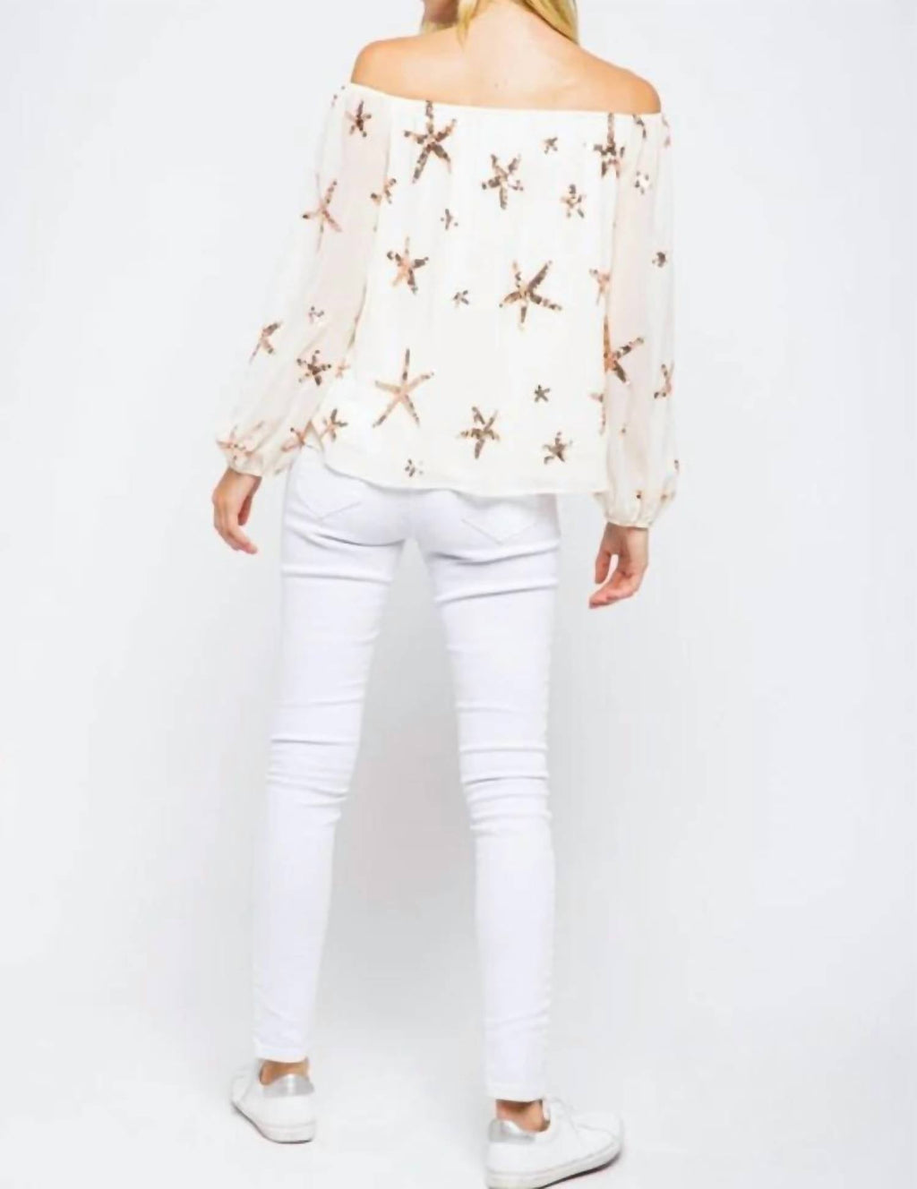 Stargaze Off The Shoulder Top In Ivory