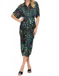 Kassandra Dress In Leopard Green