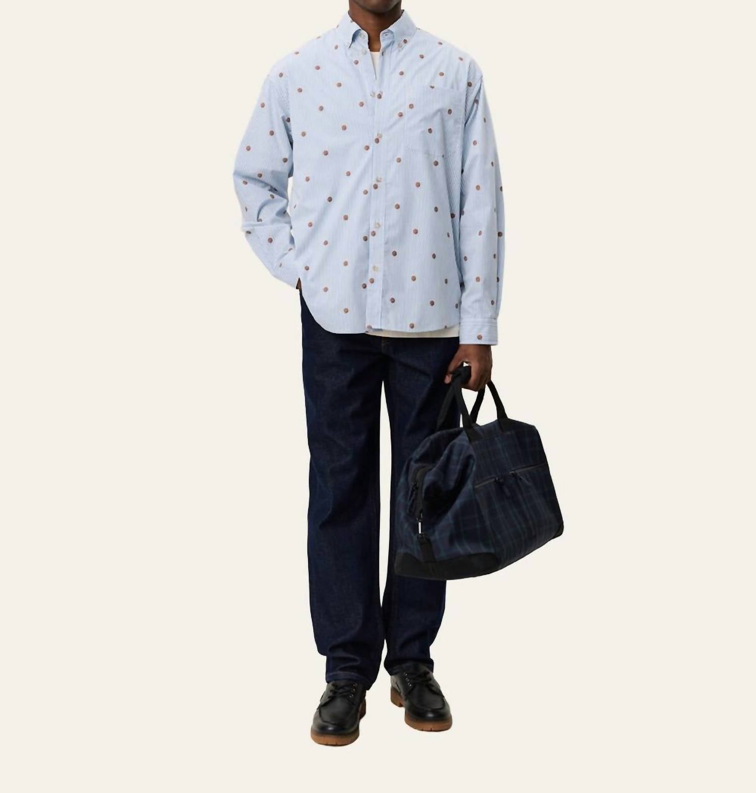 Kolton Stripe Basketball Shirt In Allure