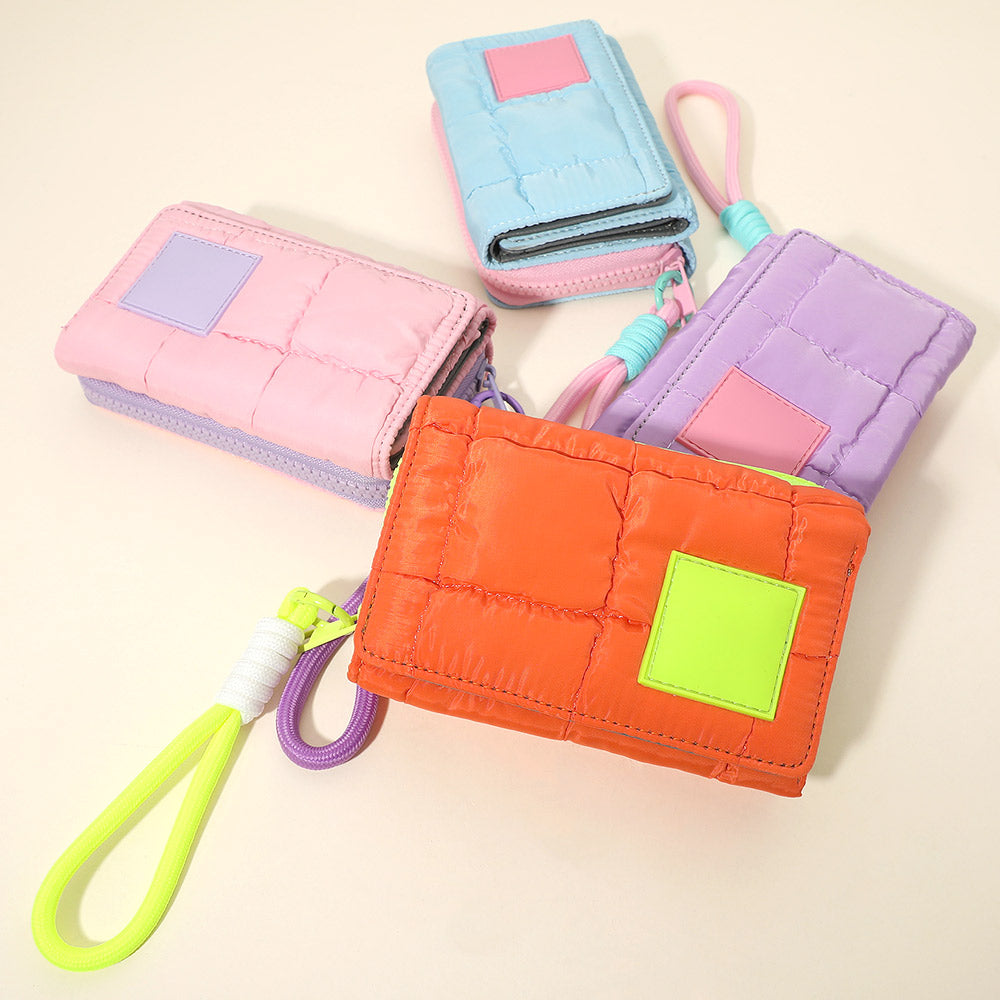 Compact Zip Around Wristlet Wallet