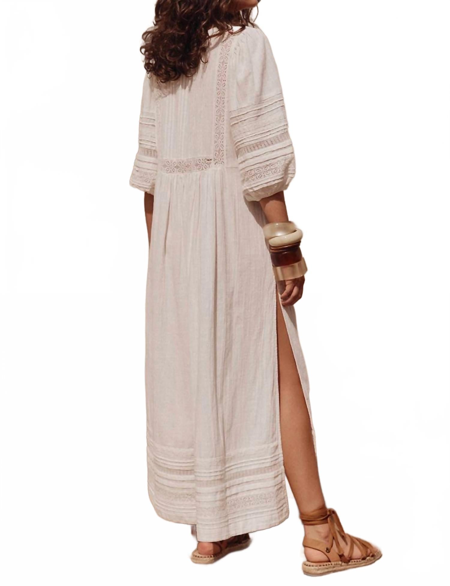 Stevie Lace Boho Dress In Camellia