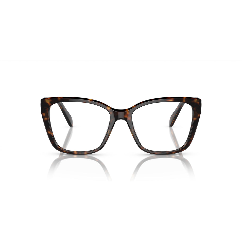 0Sk2008 Oversized Square Tortoiseshell Eyeglasses with Crystal Accents