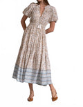Whimsey Maxi Dress In Beige