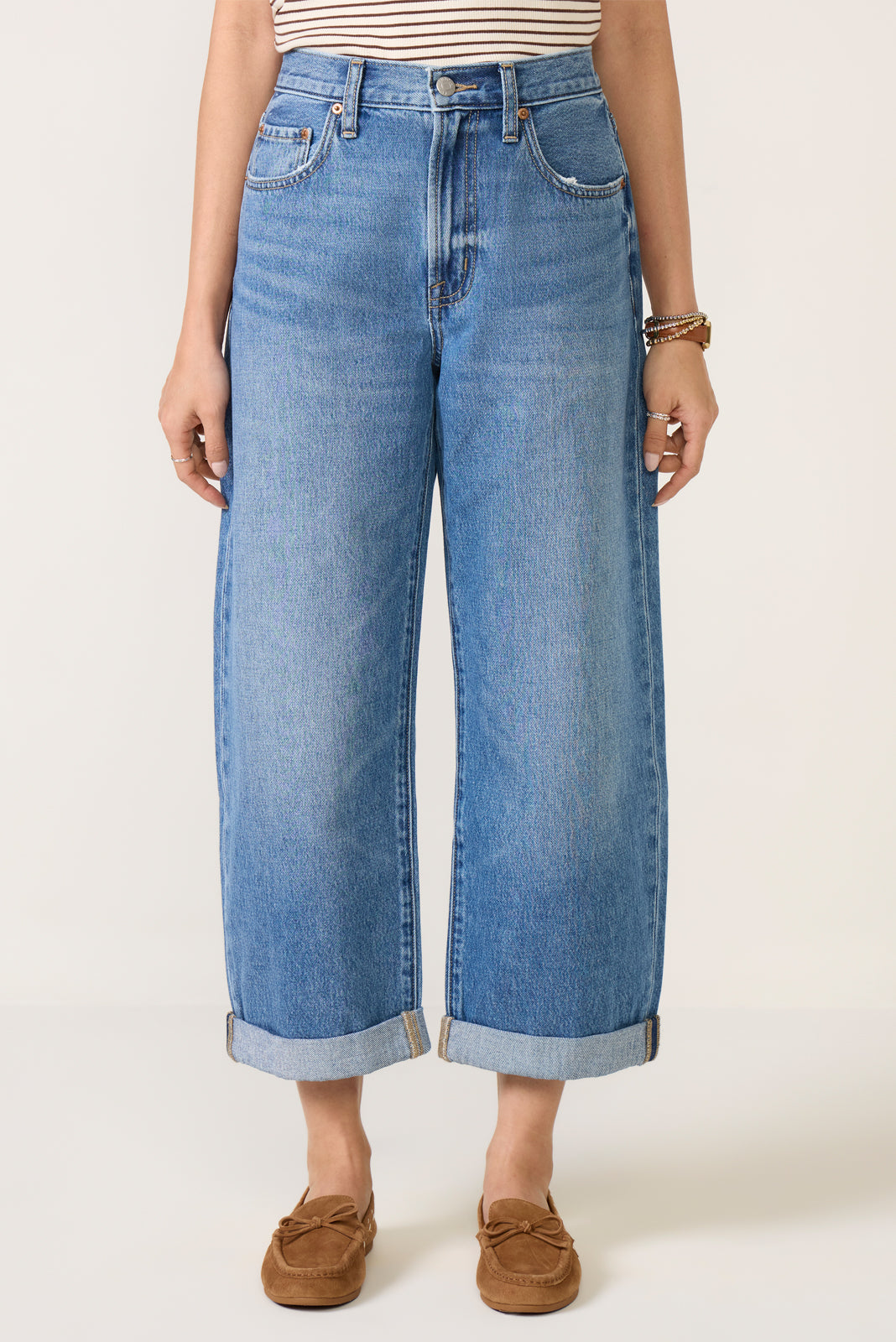 Women's Petite Donny Rolled Hem Boyfriend Jean